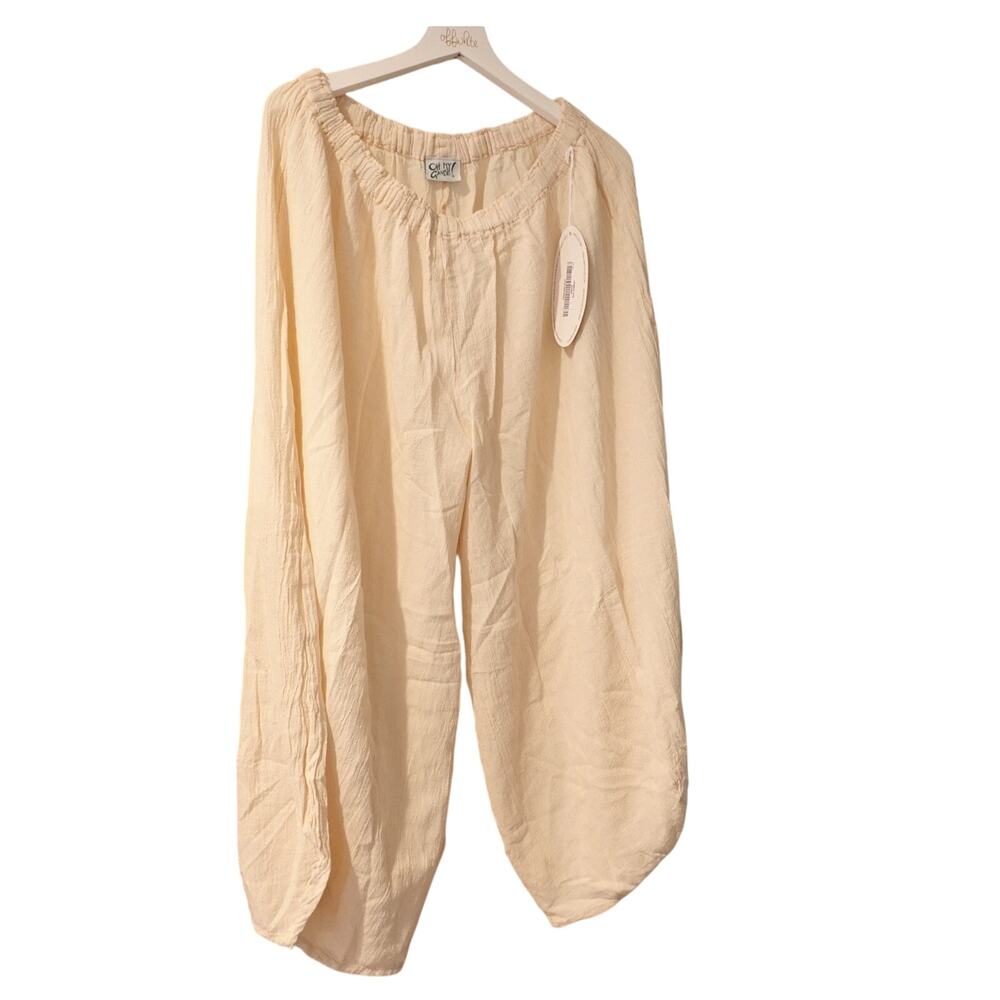 OMG!  Oh My Gauze James Harem Style Pants in Bone